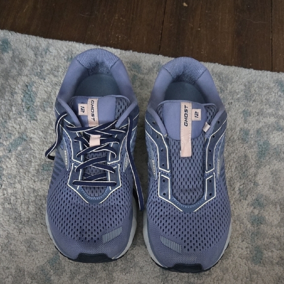 Brooks Shoes - Brooks Ghost 12 Wide Blue Athletic Shoes
